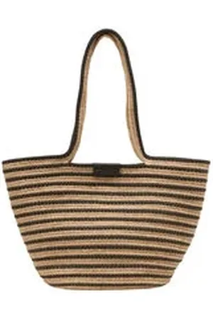 Marc O’ Polo Damen Shopper L aus Jute-Baumwolle-Mix