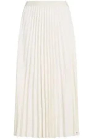 Tommy Hilfiger Damen Plisseerock FLUID PLEATED PULL ON MIDI SKIRT