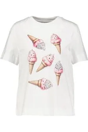 Rich & Royal Damen T-Shirt mit strassverziertem Print