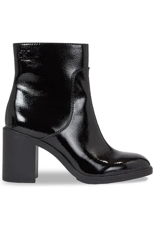 Calvin Klein Stiefeletten Mid Block Heel Boot Naplak Wn YW0YW01258