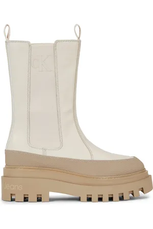 Calvin Klein Klassische Stiefeletten Flatform Chelsea Boot Lth Wn YW0YW01111