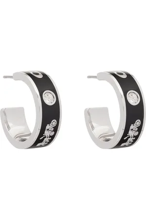Coach Ohrringe Enamel Horse & Carriage Hoop Earrings 37479036RHO003