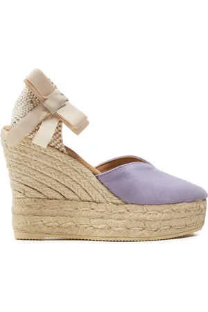 MANEBI Espadrilles Hamptons Heart-Shaped Wedge Espadrilles W 1.3 WH