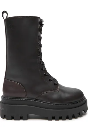 Calvin Klein Klassische Stiefeletten Flatform Lace Up Boot Mg Lth YW0YW01544