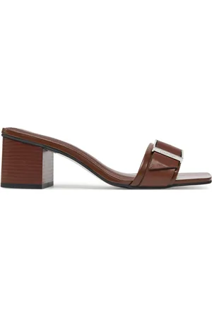 Calvin Klein Pantoletten Heel Mule 50 W/Buckle - Lth HW0HW02478
