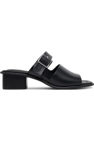 Calvin Klein Pantoletten Heel Square Mg Buckle Lth YW0YW01701