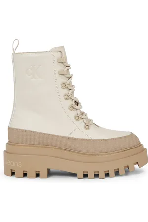 Calvin Klein Stiefeletten Flatform Lace Up Boot Lth YW0YW01110