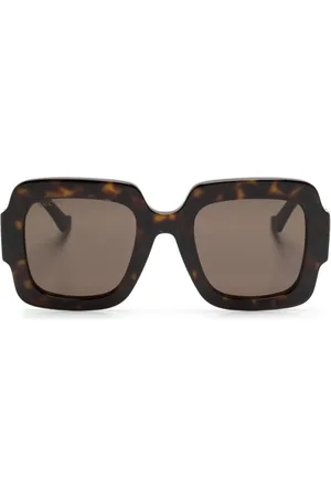 Gucci Sonnenbrille mit eckigem Gestell