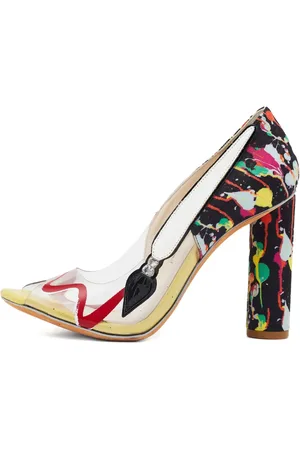 SOPHIA WEBSTER Pre-owned 100mm paint-splatter pumps