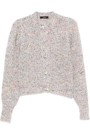 Twin-Set Melierter Cardigan mit Puffärmeln