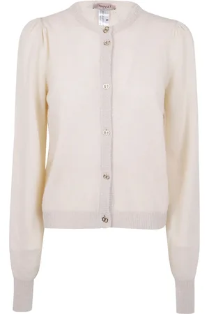 Twin-Set Puff-sleeve button cardigan