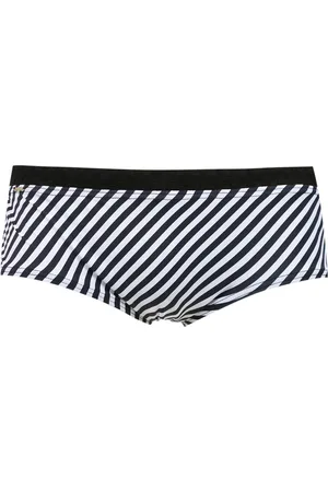 AMIR SLAMA Gestreifte Badehose