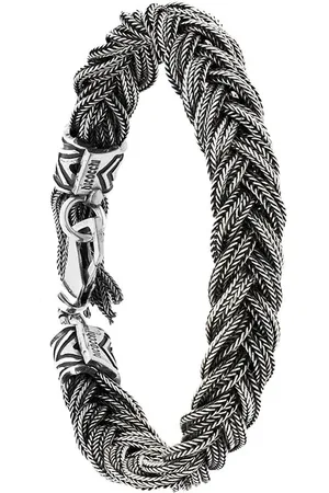 EMANUELE BICOCCHI Geflochtenes Silberarmband