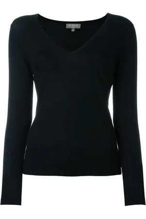 N.PEAL Kaschmirpullover mit V-Ausschnitt