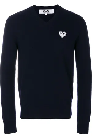 Comme des Garçons Wollpullover mit V-Ausschnitt