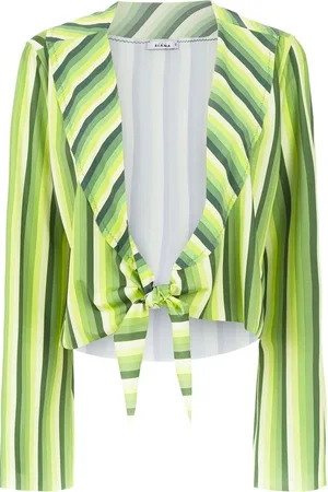 AMIR SLAMA Gestreifte Cropped-Bluse