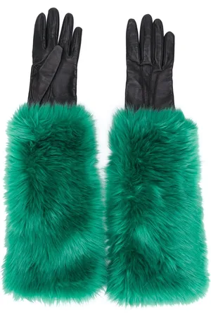 Prada Handschuhe mit Faux Fur