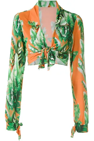 AMIR SLAMA Cropped-Oberteil mit Print