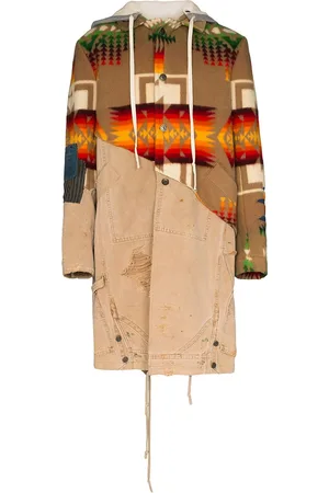 GREG LAUREN Kapuzenmantel mit Navajo-Muster