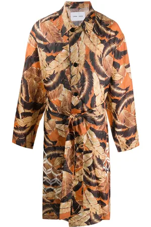 CMMN SWDN Trenchcoat mit Blatt-Print