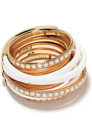 De Grisogono 18kt Rotgoldring mit Diamanten und Emaille