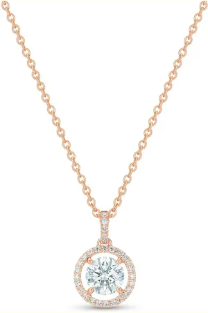 De Beers 18kt Aura Rotgoldhalskette mit Diamantanhänger