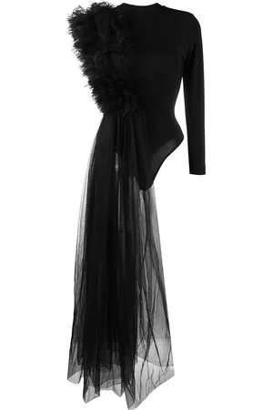 Alchemy X Lia Aram ruched tulle jersey bodysuit