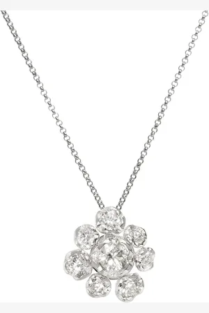 ANNOUSHKA Große 18kt Whoopsie Daisy Weißgoldhalskette mit Diamanten