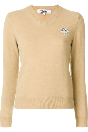 Comme des Garçons Wollpullover mit V-Ausschnitt