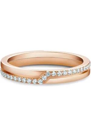 De Beers 18kt The Promise Rotgoldring mit Pavé-Diamant