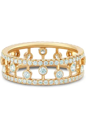 De Beers 18kt Dewdrop Gelbgoldring mit Diamant