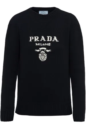 Prada Pullover mit Intarsien-Logo