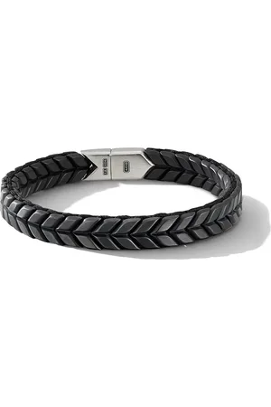 David Yurman Gewebtes Chevron Armband aus Titan 9mm