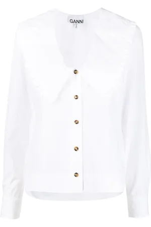 Ganni Bluse mit Rüschenkragen