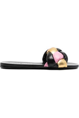 Miu Miu Pantoletten aus Leder