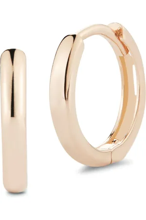 Mateo 14kt Rotgoldcreolen mit Diamanten