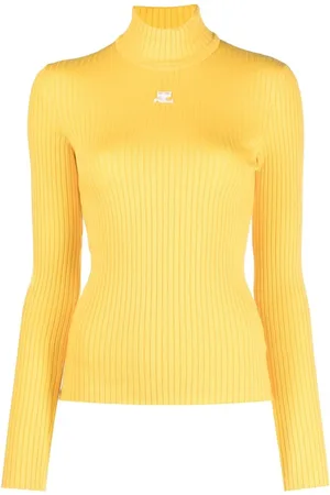Courrèges Gerippter Pullover mit Logo