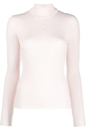 Courrèges Gerippter Pullover mit Logo