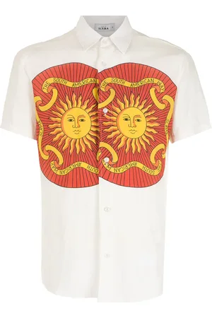 AMIR SLAMA Hemd mit Sol-Print