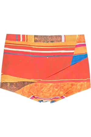 AMIR SLAMA Gestreifte Badehose