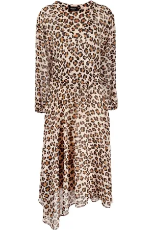 Liu Jo Asymmetrisches Kleid mit Leoparden-Print