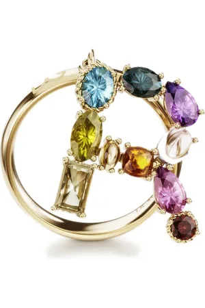 Dolce & Gabbana 18kt Rainbow Alphabet R Gelbgoldring