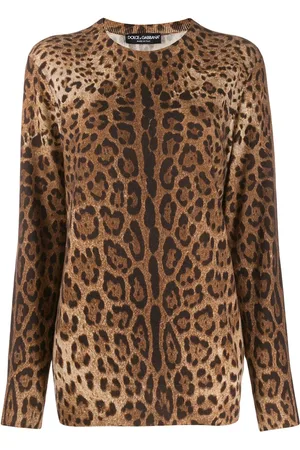 Dolce & Gabbana Kaschmirpullover mit Animal-Print