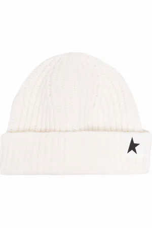 Golden Goose Gerippte Beanie mit Patch