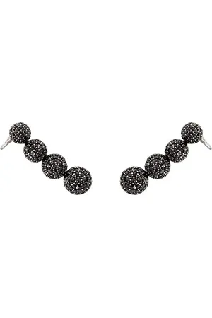 ALINKA 18kt Black Caviar Weißgoldohrringe mit Diamanten