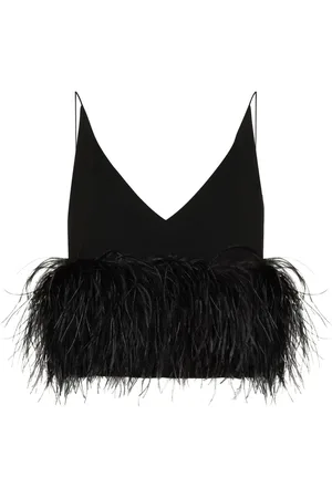 16Arlington Cropped-Top mit Federn