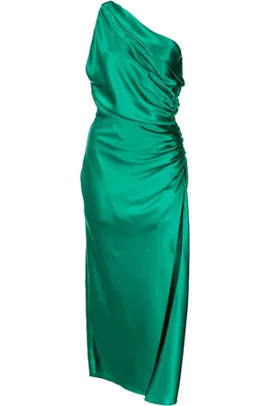 Michelle Mason Asymmetrisches Seidenkleid mit Raffung