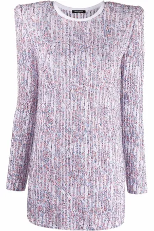 Balmain Kleid mit Paillettenstickerei