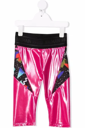 Balmain Cropped-Leggings im Metallic-Look