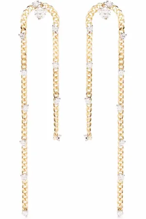 DELFINA DELETTREZ 18kt Unchain My Art Gelbgoldohrringe mit Diamant und Perle